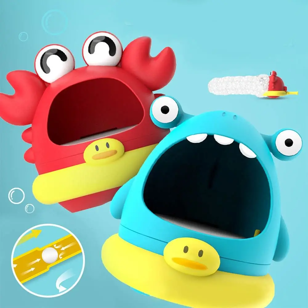 

Cartoon Bubble Blowing Machine Bubble Blower Shark Crab Soap Bubble Machine Interactive Plastic Children Soap Machine Baby Bath