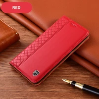 luxury genuine leather business phone case for samsung galaxy note 8 9 10 20 plus note20 ultra magnetic flip cover