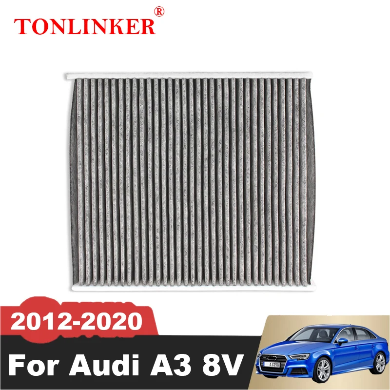 

TONLINKER Carbin Filter For Audi A3 8V 2012 2013 2014 2015 2016 2017 2018 2019 2020 S3 5QD819653B 5QD819644A Carbon Filters 95%
