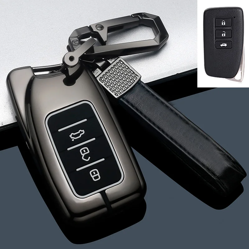 

Aluminum Alloy Key Ring for Lexus RX ES LX NX LX570 rx300 rx450 es200 es300 nx200 is200 Car Key Case Shell Cover Car Accessories