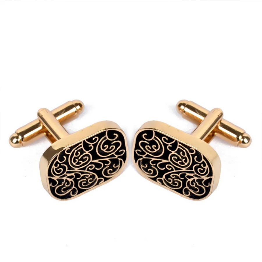 

Mens Classic Shirts Cuff Links Collection Luxury Accessories Man Fashion Design Carving Cufflink for Men Tie Groomsmen Gifts