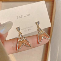 2022 new sparkle earrings for women exaggerate geometric vintage dangle drop gold earring elegant female trend fashion jewelry