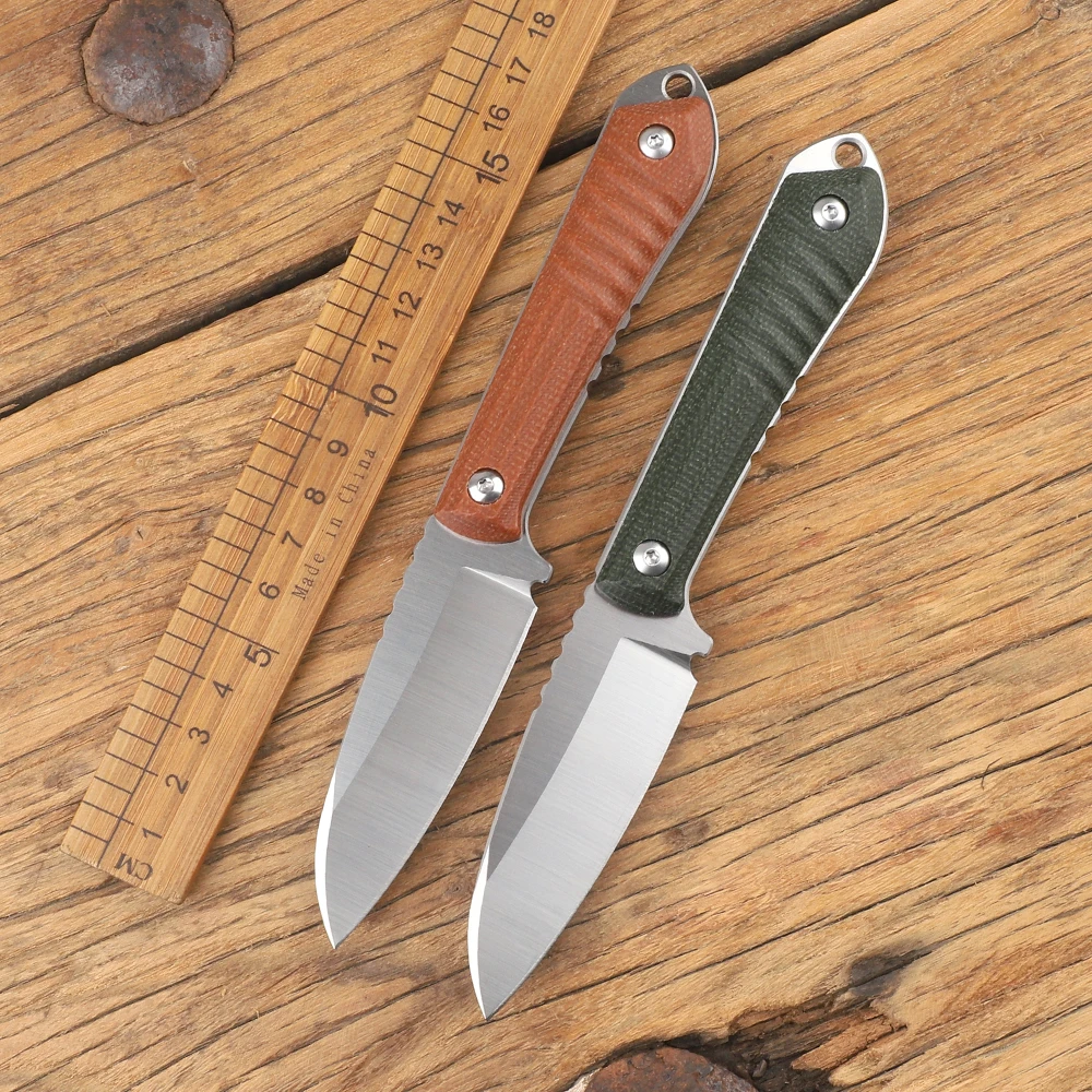 

Портативный Небольшой фиксированный нож с лезвием 14c28n, нож для выживания, для охоты, кемпинга, спасения, инструмент для повседневного использования с курткой kydex