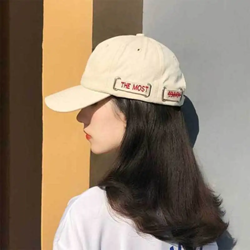 

New Cotton Baseball Cap Women Casual Visor Embroidery Snapback Cap Summer Spring Unisex Solid Color Sun Hats Hip Hop Caps