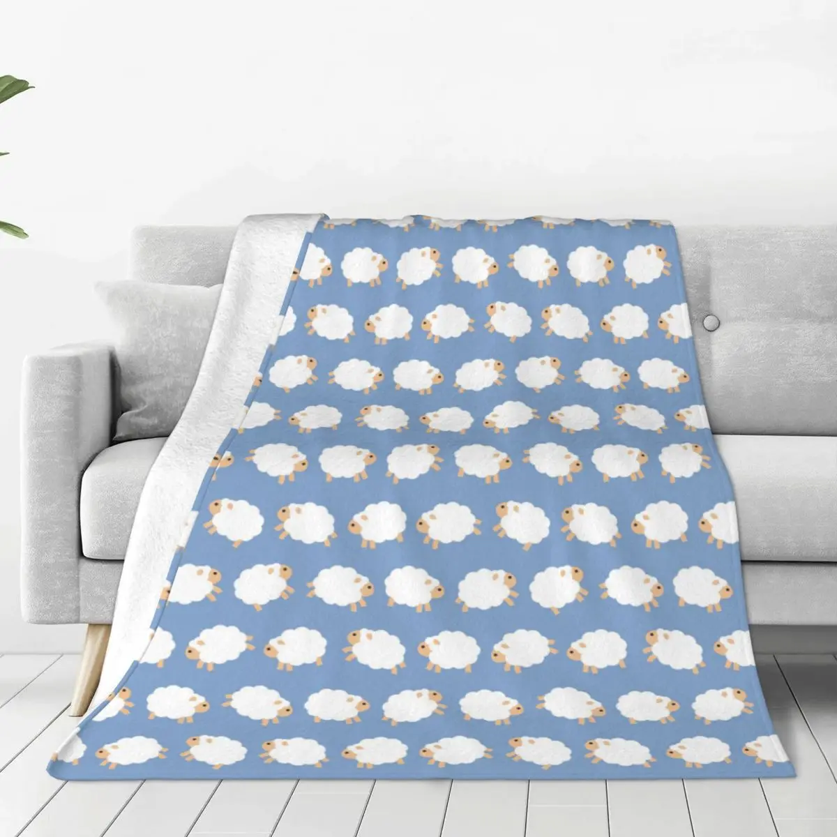 

Lovely Sheep Soft Fleece Throw Blanket Warm and Cozy for All Seasons Comfy Microfiber Blanket for Couch Sofa Bed 40"x30"