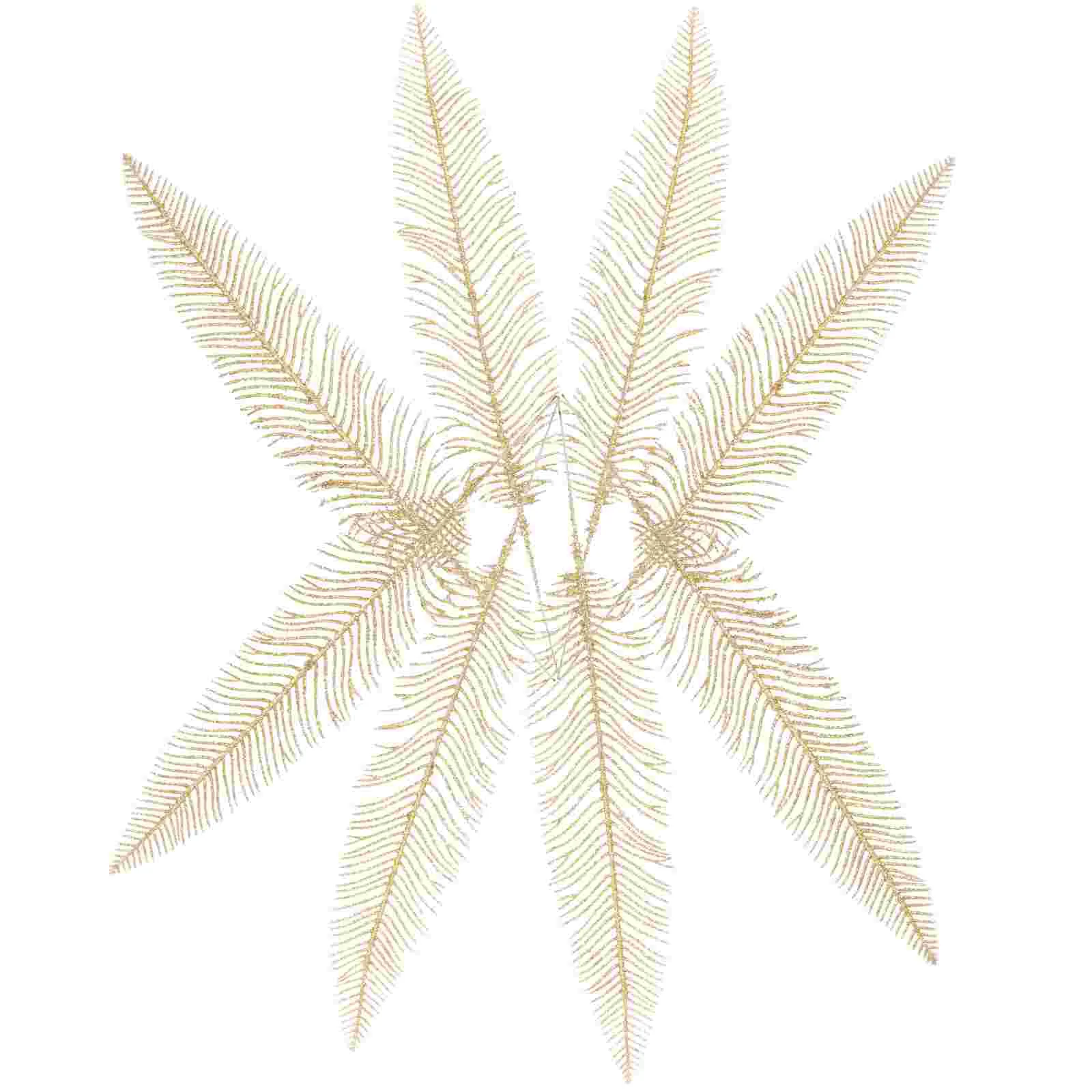 10 шт. золотой порошок лезвие блестящие искусственные листья Рождество для вазы