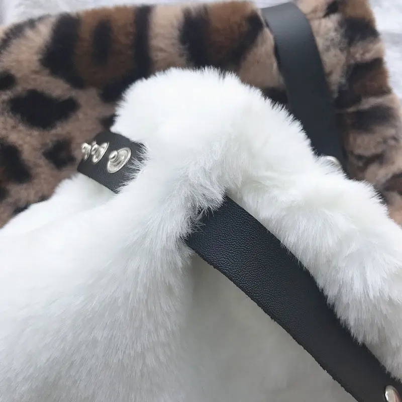 Leg Warmer Stockings Socks With Blet Rabbit Fur Boot Cover Winter Women Boot Covers Furry Fur Soft Leg Warmers Harajuku Style