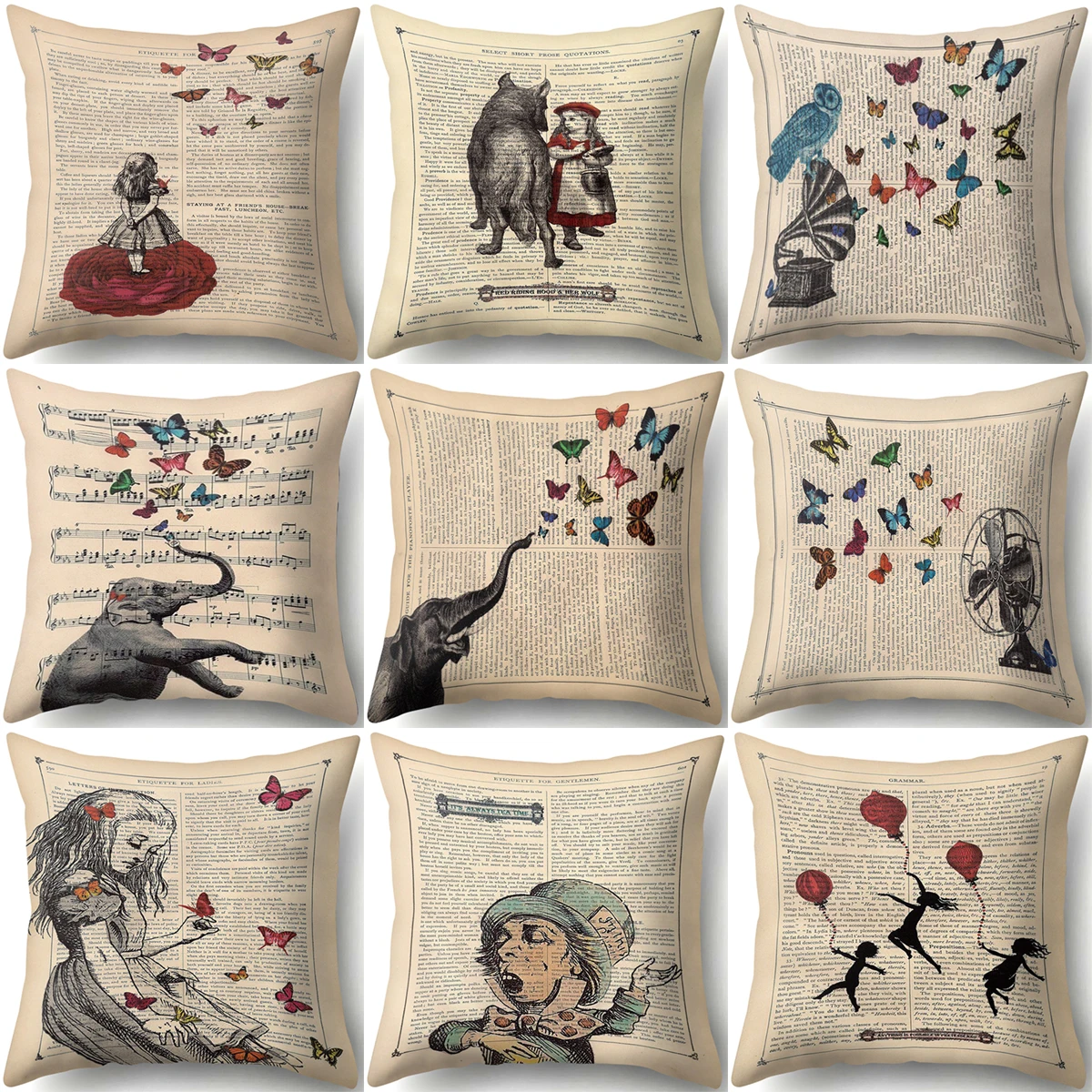 

Чехол ZHENHE в стиле ретро, газета, подушка, украшение для дома, чехол для подушки, чехол для подушки, 18x18 дюймов