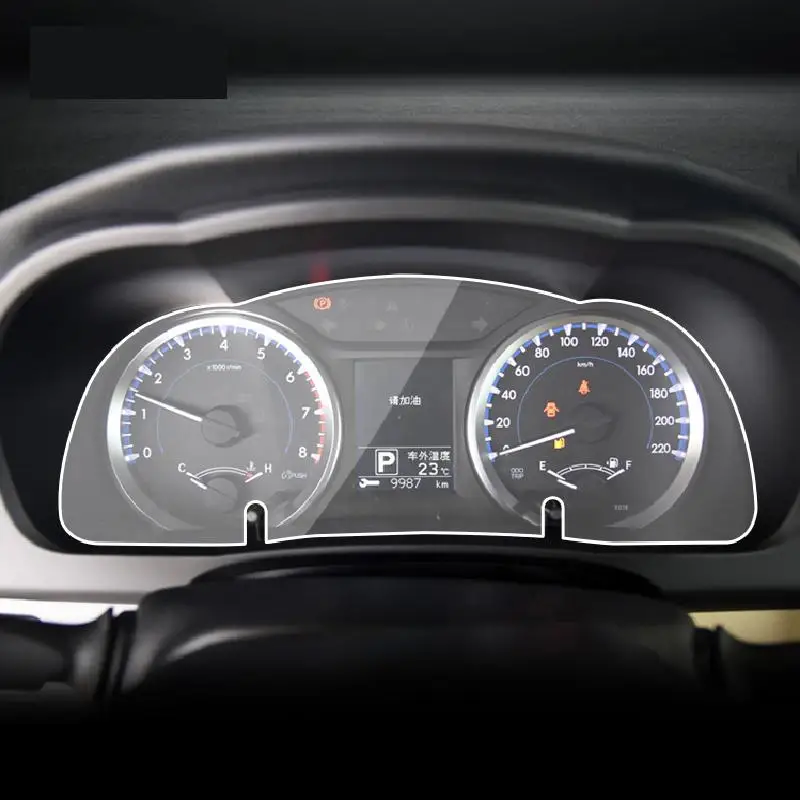 

For Toyota Highlander 2020-2022 Car nterior Instrument panel membrane LCD screen TPU protective film Anti-scratch Speedometer