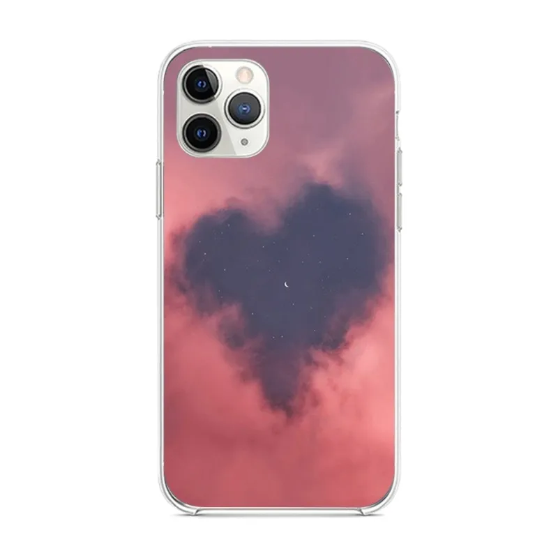 Милый чехол для телефона Kawaii Sky Space IPhone 13 12 11 XS X 8 7 6 Plus Mini Pro Max SE 2022 мягкий прозрачный