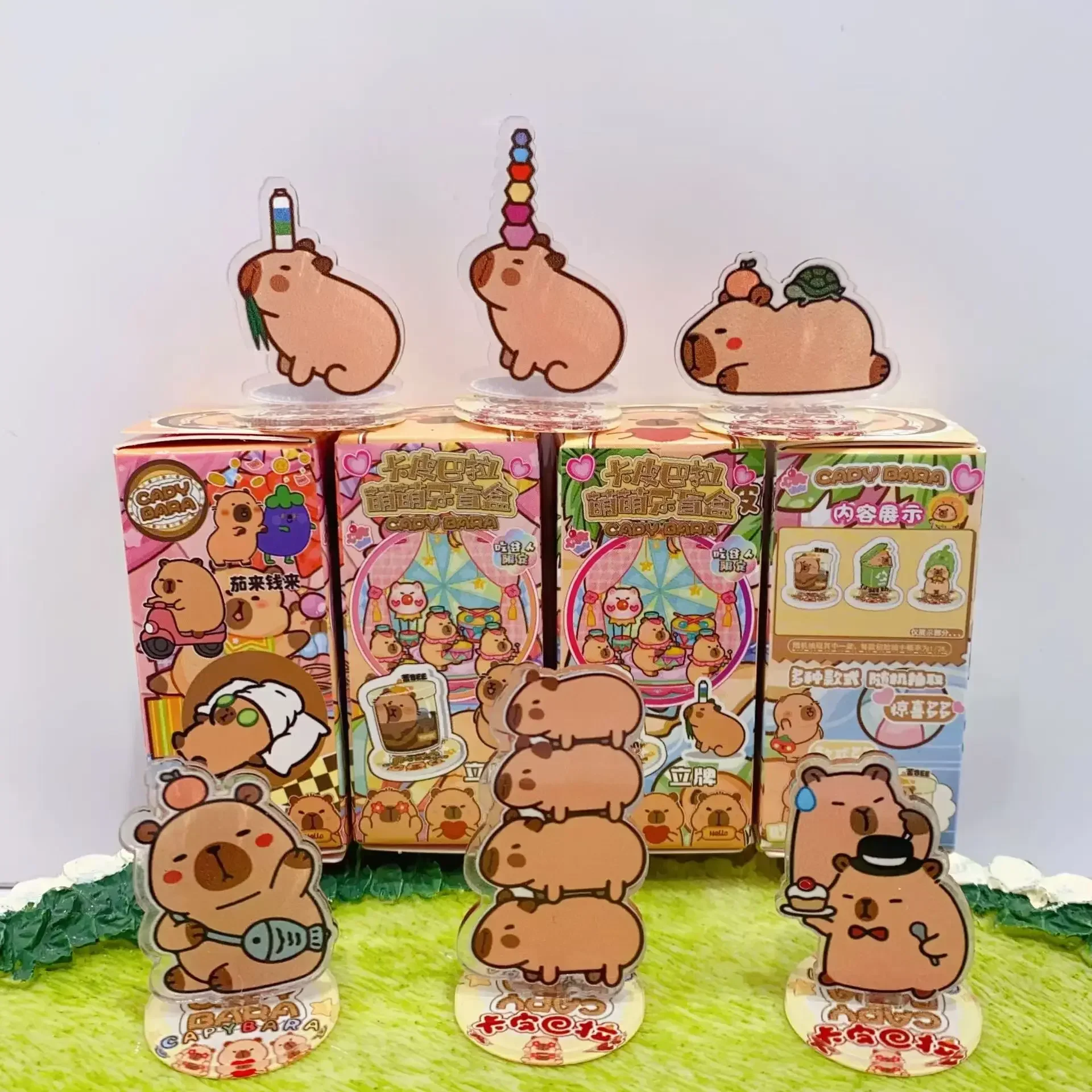 55 шт./кор. новая аниме-фигурка капибары акриловые подставки для косплея