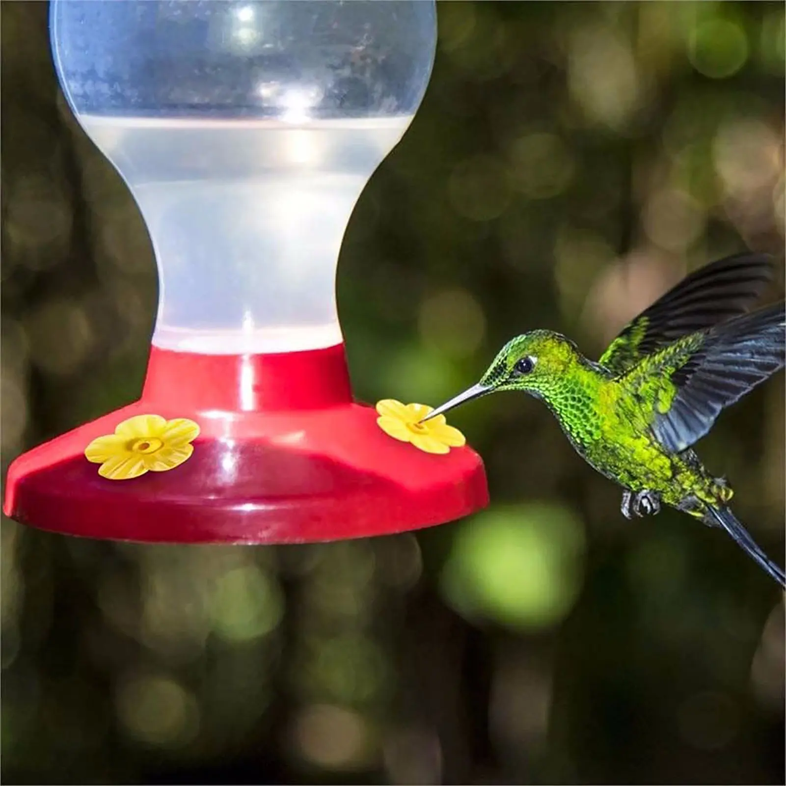 

10pcs New Creativity Flowers Shape Handhold Bird Drinker Plastic Seed Water Replacement Feeding Ports