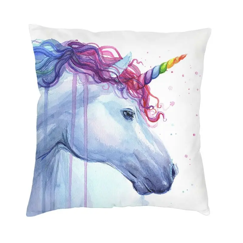 

Наволочка для подушки в скандинавском стиле Радужный Единорог 45x45 см бархатная наволочка для дивана автомобиля квадратная наволочка для по...