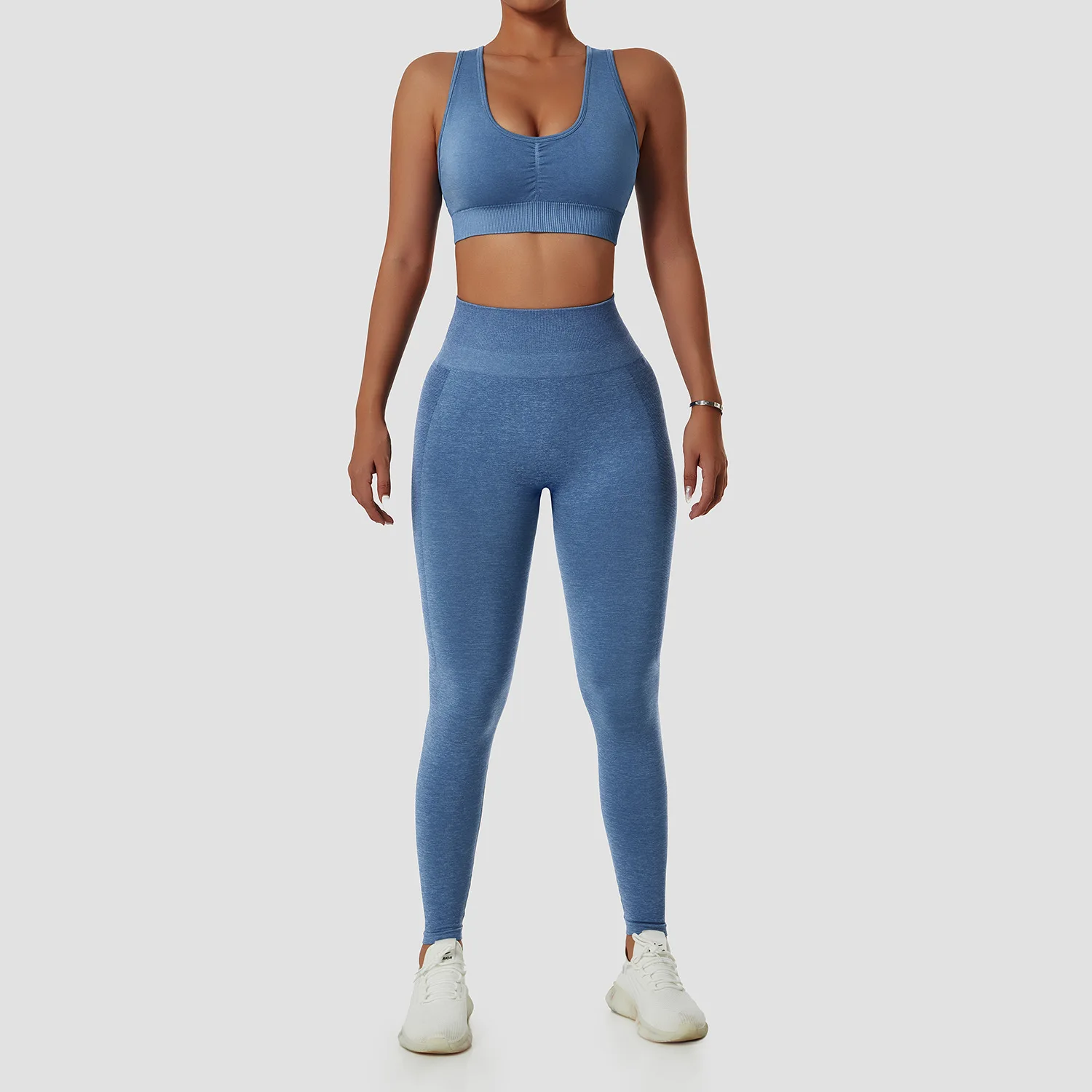 

Women Seamless Yoga Set Two Piece Female 2PCS Crop Top Bra Leggings Sport Suit Workout Outfit Wear Tracksuit Gym Set Run Clothes
