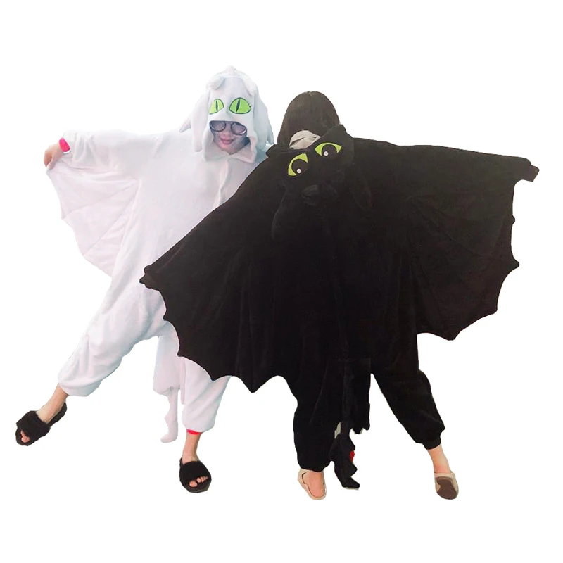 

How to Train Your Dragon Onesies Toothless Kigurumi For Adults Anime Cosplay Costume Women One-Piece Pyjamas Hooded Sleepwear