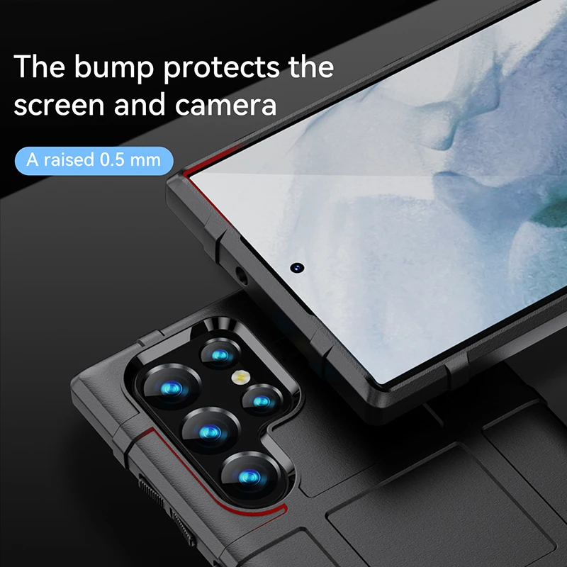 Rugged Fiber Shield Case For Samsung Galaxy S22 A13 S21 A32 S20 FE Plus Ultra A73 A53 A33 A23 A52 A72 A12 Armor Ring Case Cover
