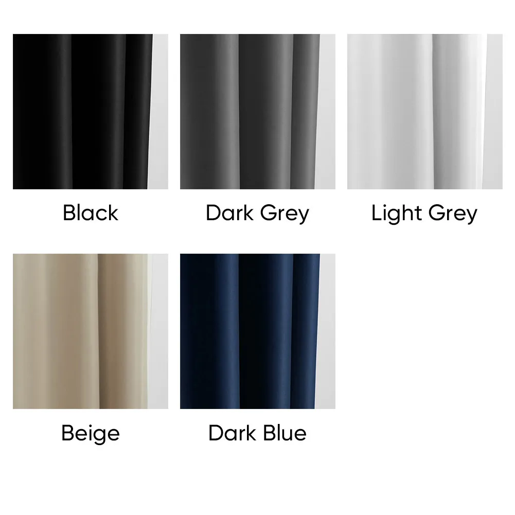 NAPEARL Modern Blackout Curtains For Living Room Bedroom Curtains For Window Treatment Drapes Blue Finished Blackout Curtains images - 6