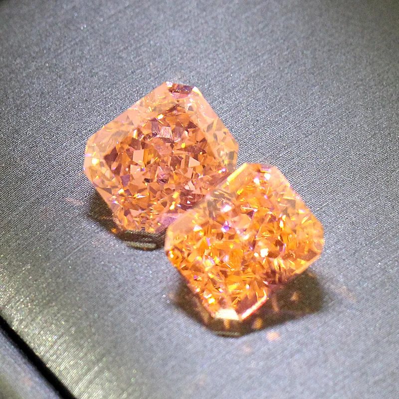 Redean Papalacha Голый Камень Прямоугольный Ледяной Цветок Огранки Сапфировый Порошок