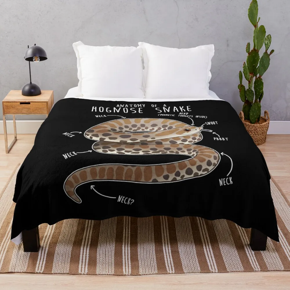 

Anatomy of a Hognose Snake Throw Blanket woven blanket blanket with fur double blanket for summer
