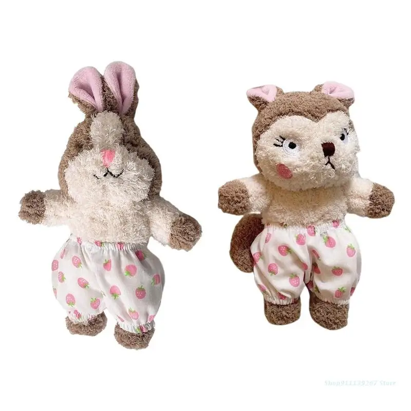 

C5AD Dog Interactive Toys Squeak Plush Toy Durable Stuffed Chew Toy Companion for Small to Medium Dogs Cute Small Animals