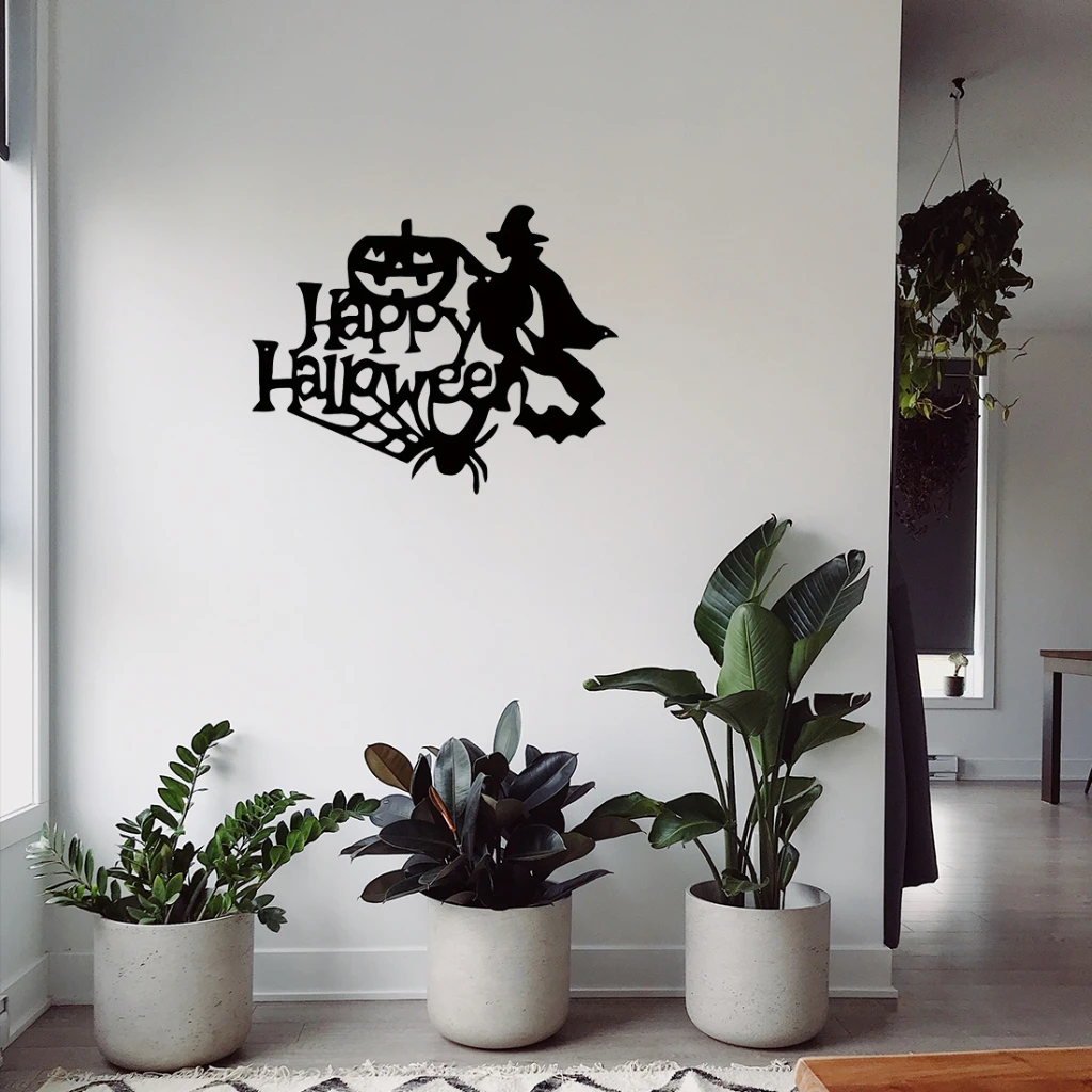 1 Шт. Тематический Декор На Хэллоуин Черная Ведьма Классическое Металлическое