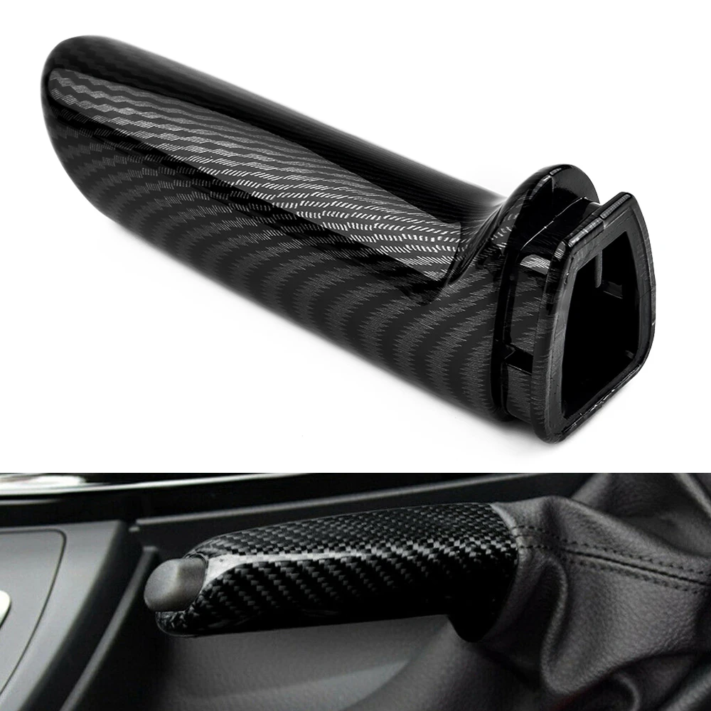 

Car Handbrake Brake Handle Cover FOR BMW E46 E90 E92 F30 F32 F80 Carbon Fiber Style Car Interior Brake Handle Accessory