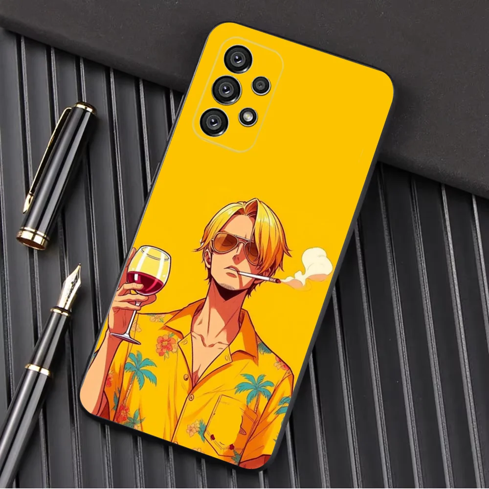 Цельный чехол для телефона Vinsmoke S-Sanji Samsung Galaxy A13 A21s A22 A31 A32 A52 A53 A71 A80 A91 Soft Black Shell