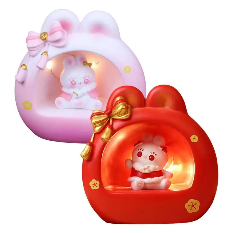 

Ночник в виде милого кролика, украшения в виде мультяшного кролика, питание от батарейки, полимерная лампа для спальни, настольная лампа, домашний декор, ночник в форме сердца