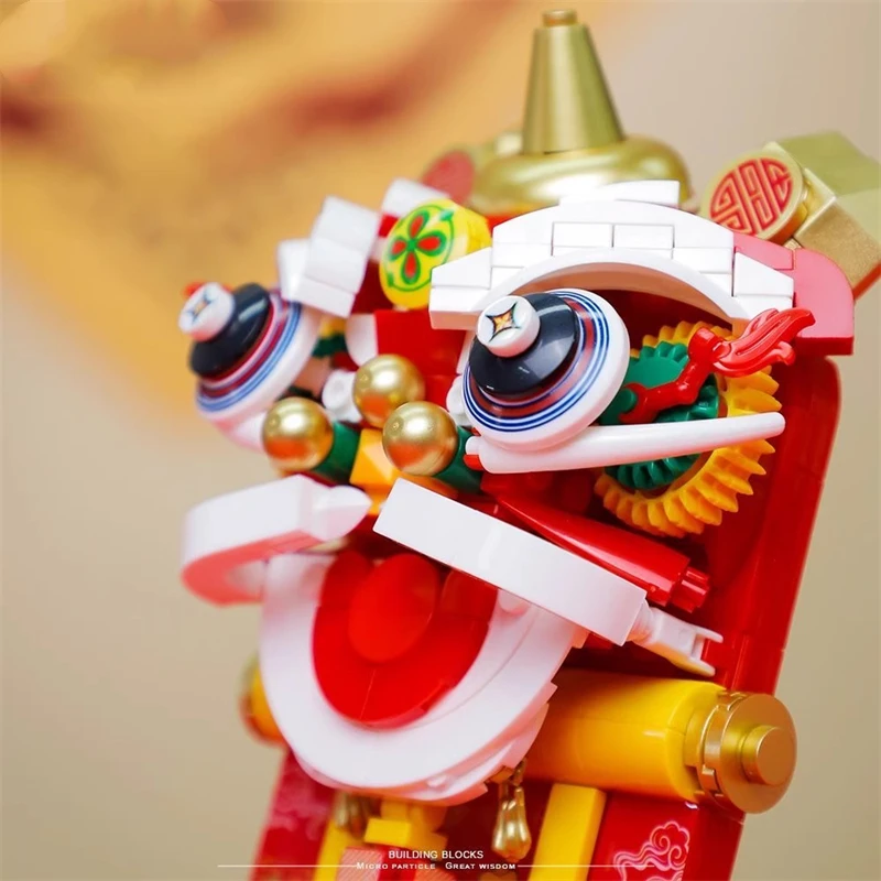 BALODY пробуждение льва строительные блоки китайский стиль счастливый магнит на