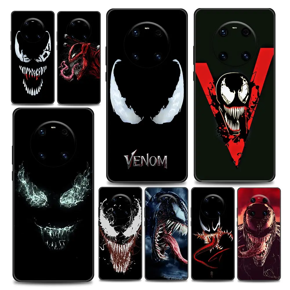 

Marvel Venom Spiderman Horro Face Huawei Case for Y6 Y7 Y9 2019 Y5p Y6p Y8s Y8p Y9a Y7a Mate 50 20 40 Pro RS Soft Silicone