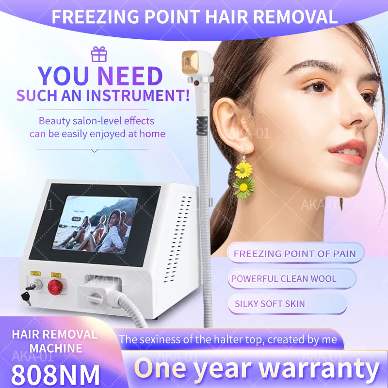 

2023 DLS Portable 808 Diode Laser Hair Removal Skin Rejuvenation Device 755 808 1064 Ice Platinum beauty machine