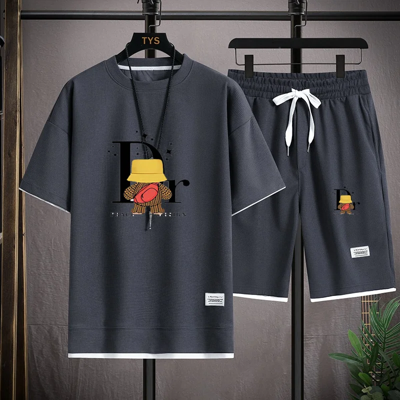 

Футболка и шорты из хлопка в Корейском стиле с изображением медведя