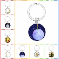 2022 little prince and fox rose logo glass cabochon pendant keychain jewelry gift dont be a boring adult le petit prince