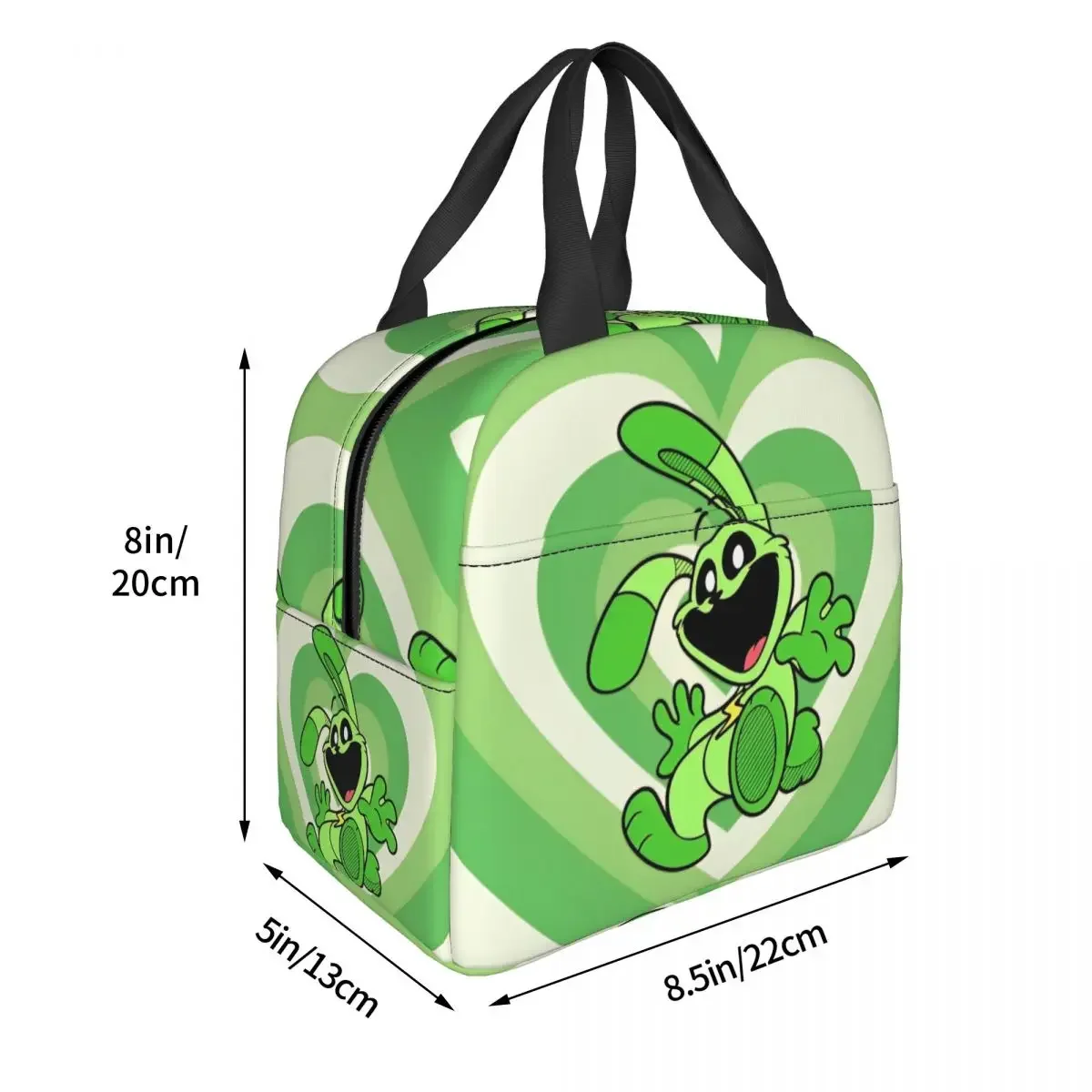 Изолированная сумка для ланча с улыбающимися животными игр Термосумка
