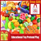 1 Набор, игрушка-муляж для кухни, Классическая игра Монтессори, обучающая игрушка для детей, подарок для детей, резка фруктов, овощей WYW