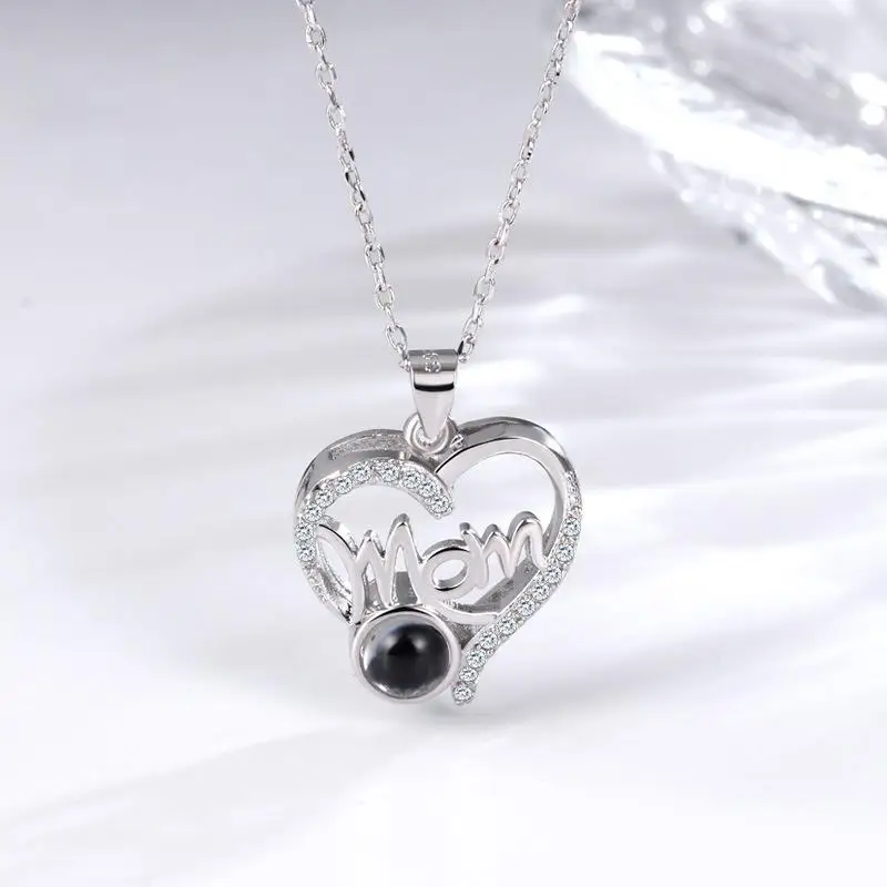 Ожерелье-проектор Love You В 100-м Языках Кулон Из Чистой Меди С Цепочкой Титановой