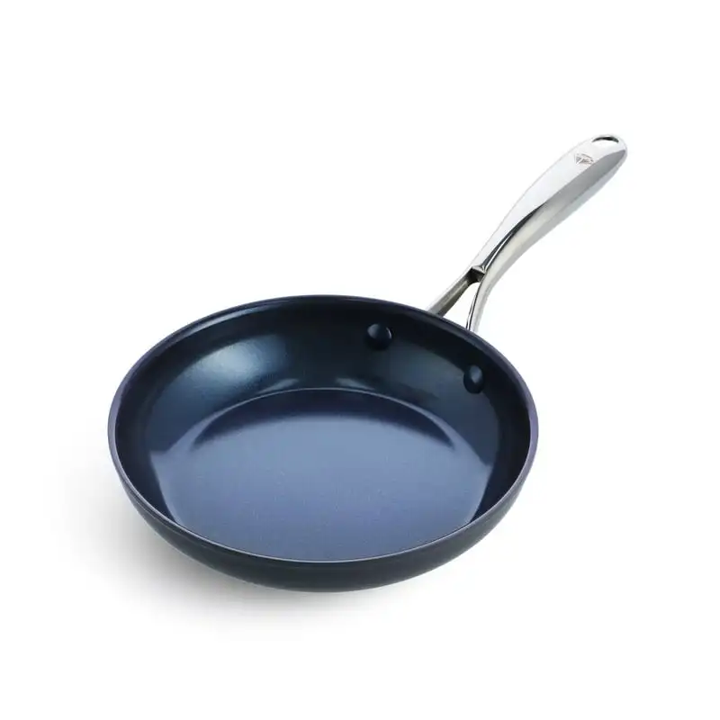 

Diamond Hard Anodized Toxin-Free Ceramic, Metal Utensil Safe Frying Pan, 8 Plate for cooking Pizza accessories Silicone kitchen