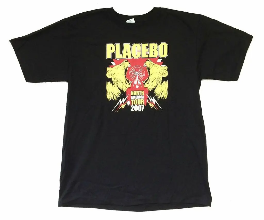 

Placebo Lions 2007 North American Tour Black T-Shirt (M) NEW