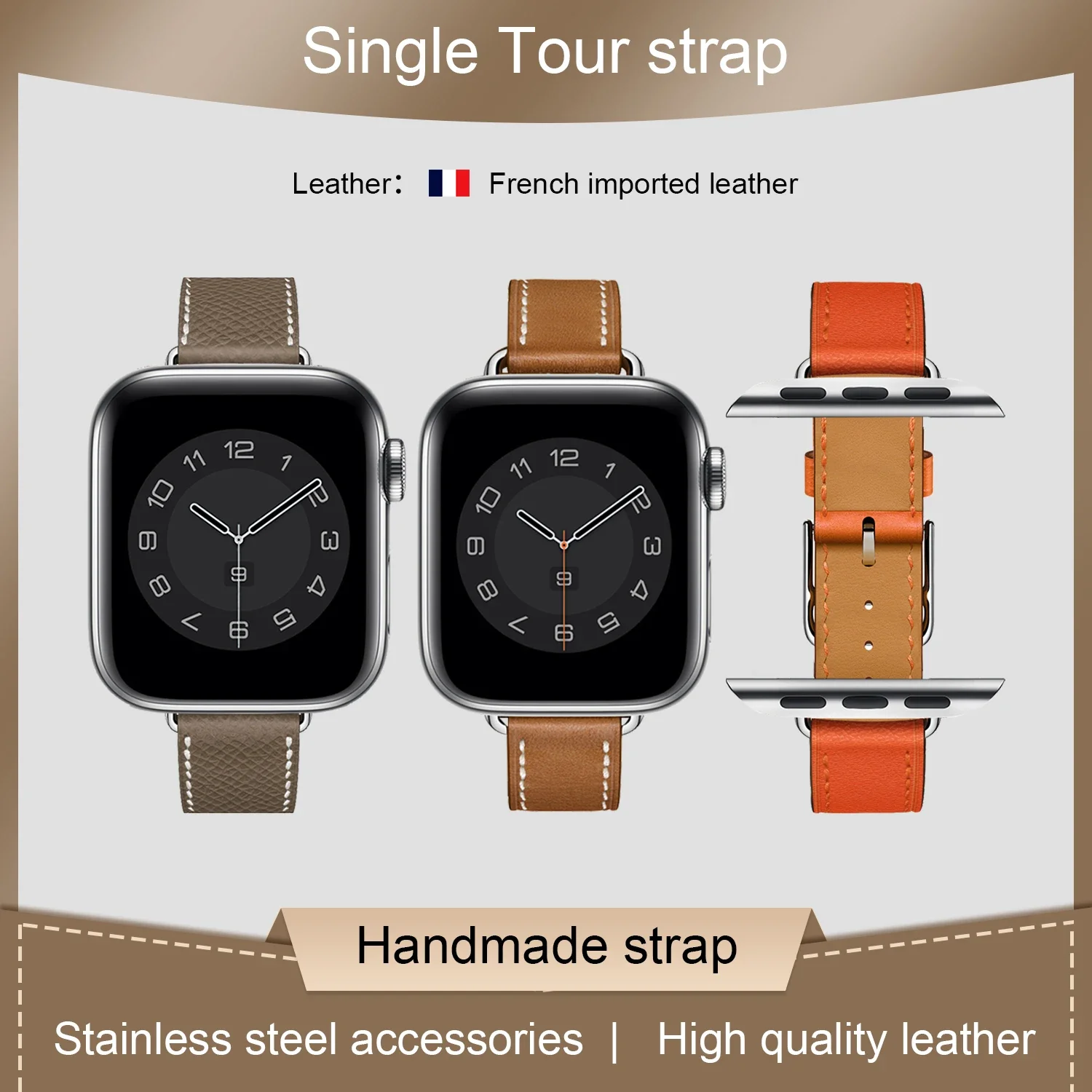 Новинка 2024 мягкий кожаный ремешок для Apple Watch 2 шириной 14 мм Ultra Series 10 9 8 7 6 Se 5 Iwatch 46