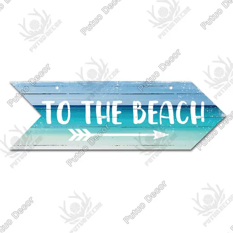 Декоративная деревянная настенная табличка Putuo Decor для пляжа, морского побережья, дороги, украшение для стен