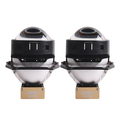 Sanvi Dual Refectors Ai50 Bi LED Линза проектора Приложение Bluetooth с несколькими цветами 3000K 4300K 6000K Светодиодные фары Автозапчасти