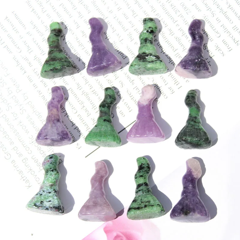 

Wholesale of 2.5cm lepidolite ruby zoisite Magic Broom Ornaments Worldwide