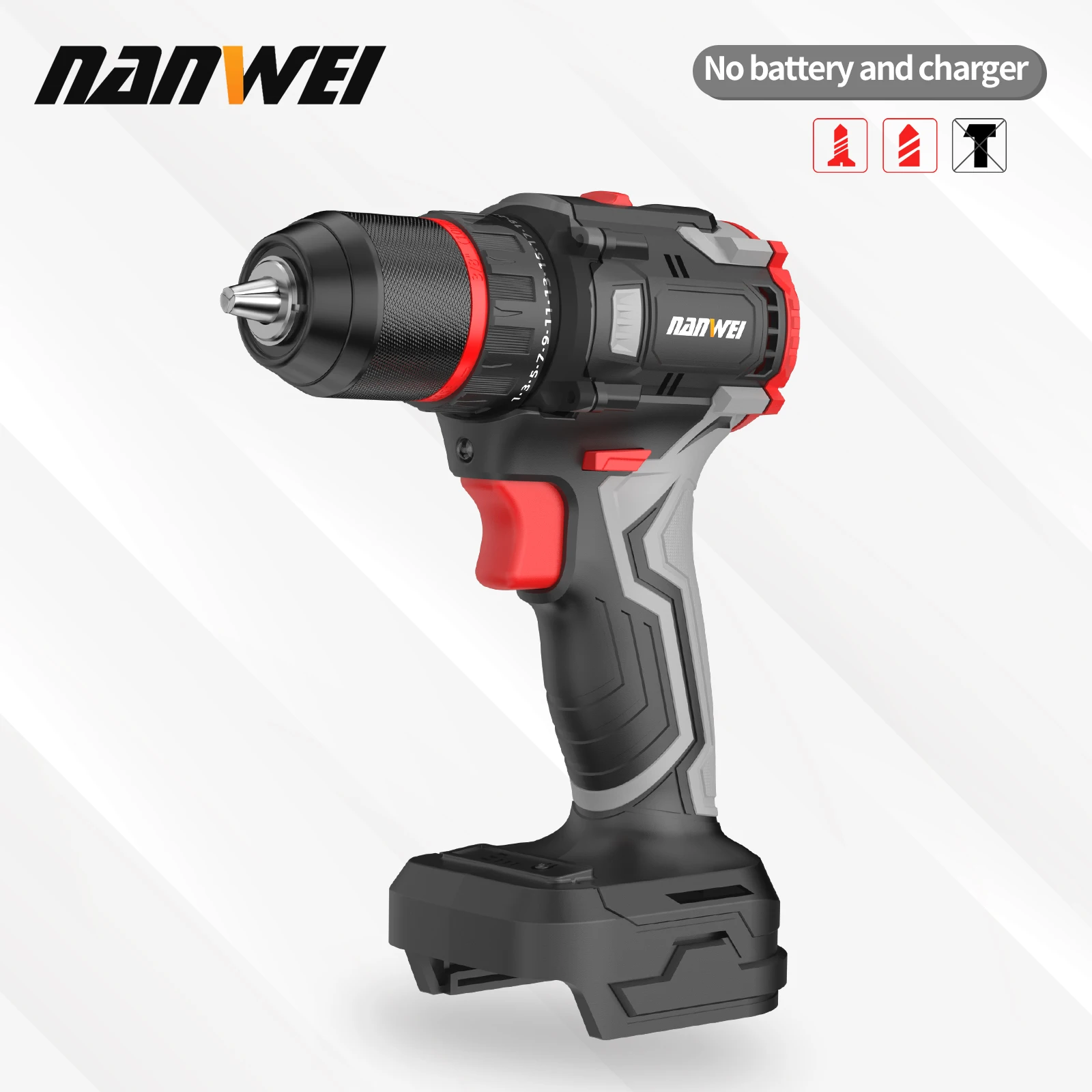 

Аккумуляторная бесщеточная дрель-шуруповерт NANWEI 13 мм