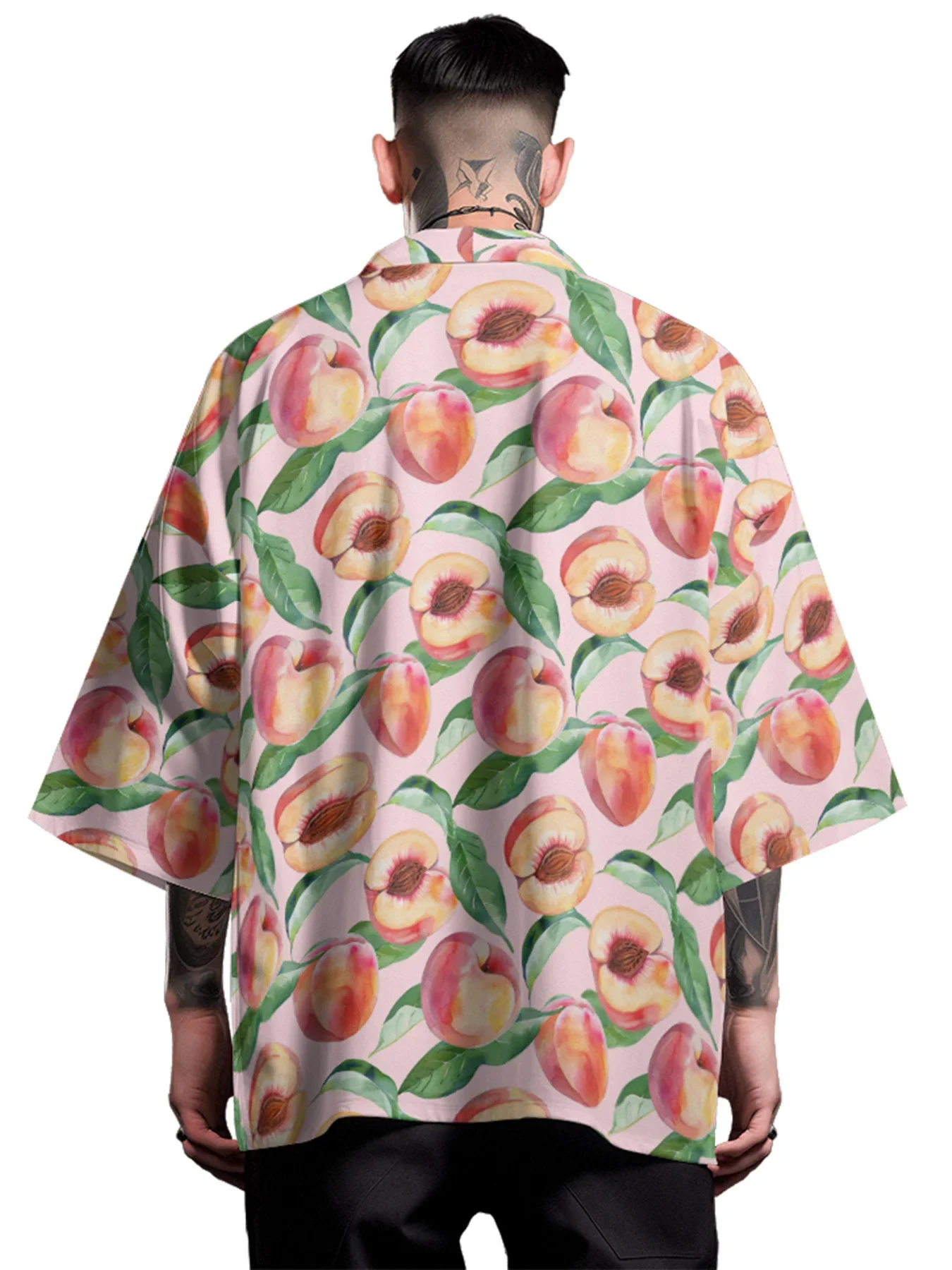 Кимоно для косплея мужчин и женщин традиционное юката с принтом самурая фруктами