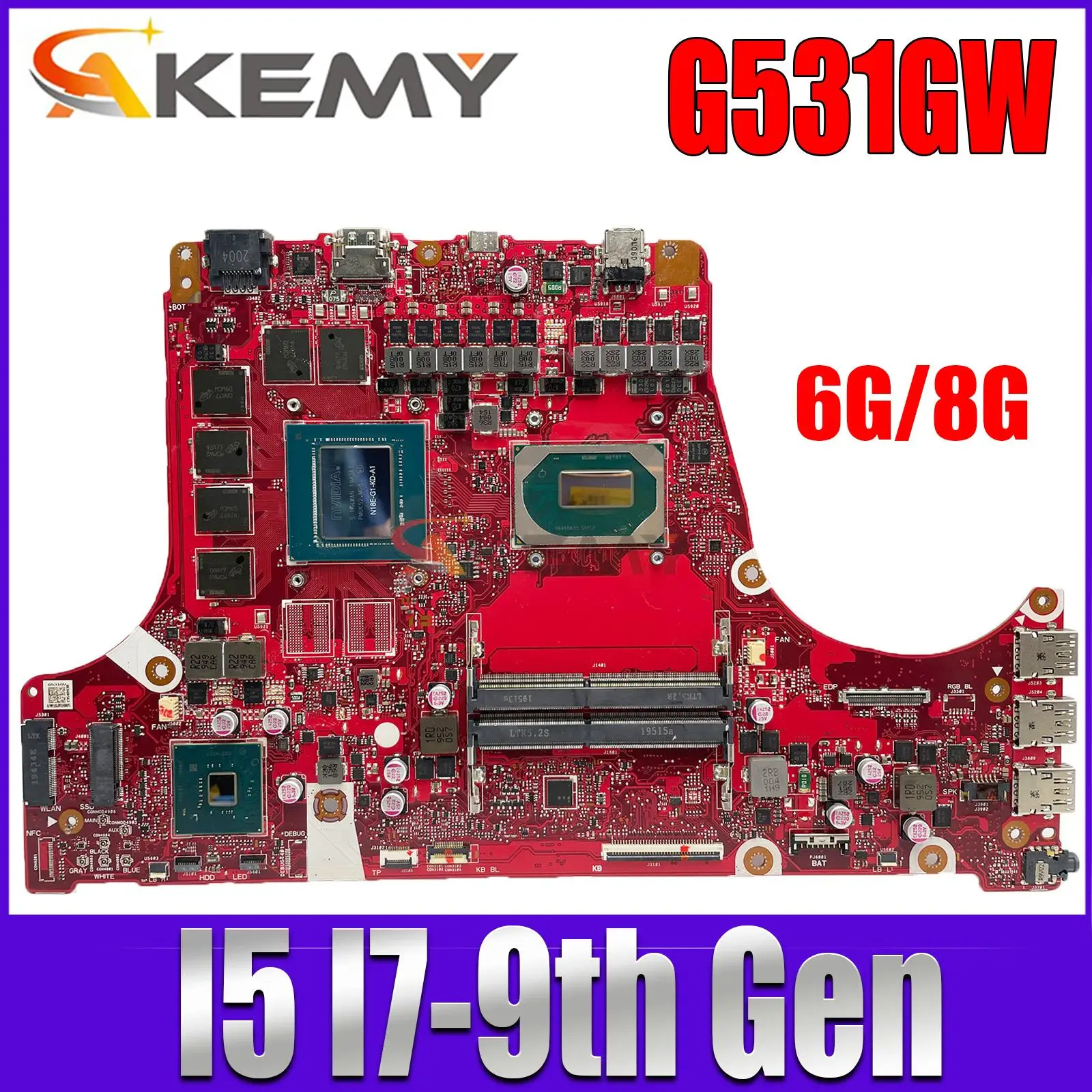 

Mainboard For ASUS ROG Strix S5D S7D G531GW G531GV G531GU G531GD G731G G531G Laptop Motherboard I5 I7 GTX1660Ti RTX2060 RTX2070