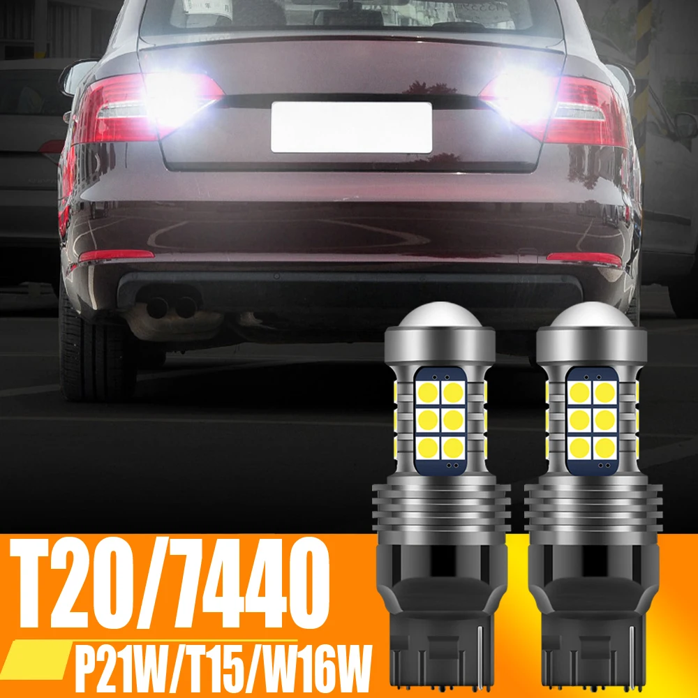 

2x T20 LED 7440 WY21W W21W Led Bulbs P21W 1156 T15 W16W 912 921 Super Bright 3030SMD Backup Reversing Light for Car Signal Lamp