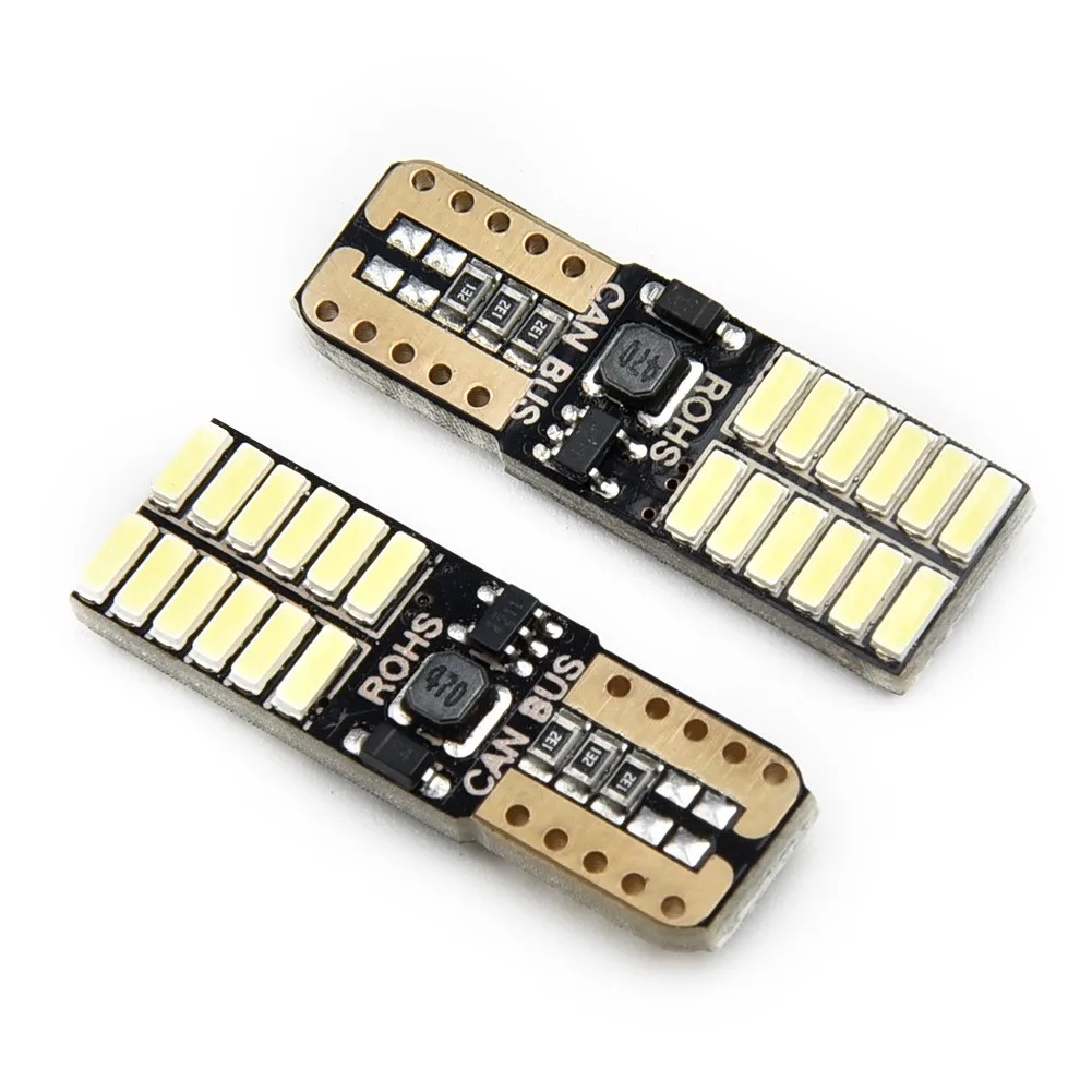 

10pcs T10 Car LED Lights Bulb 6000K White Error Free For Mercedes W204 5W DC12-24V Light Bulbs 24X4014 Accessories Useful