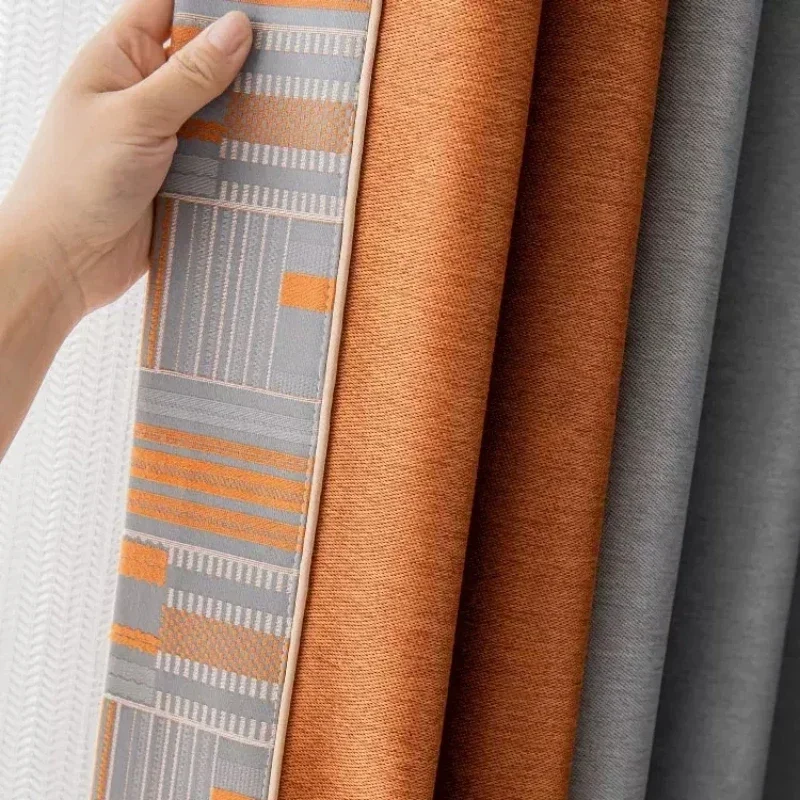 Затемняющая оконная занавеска с современным геометрическим узором устойчивая к