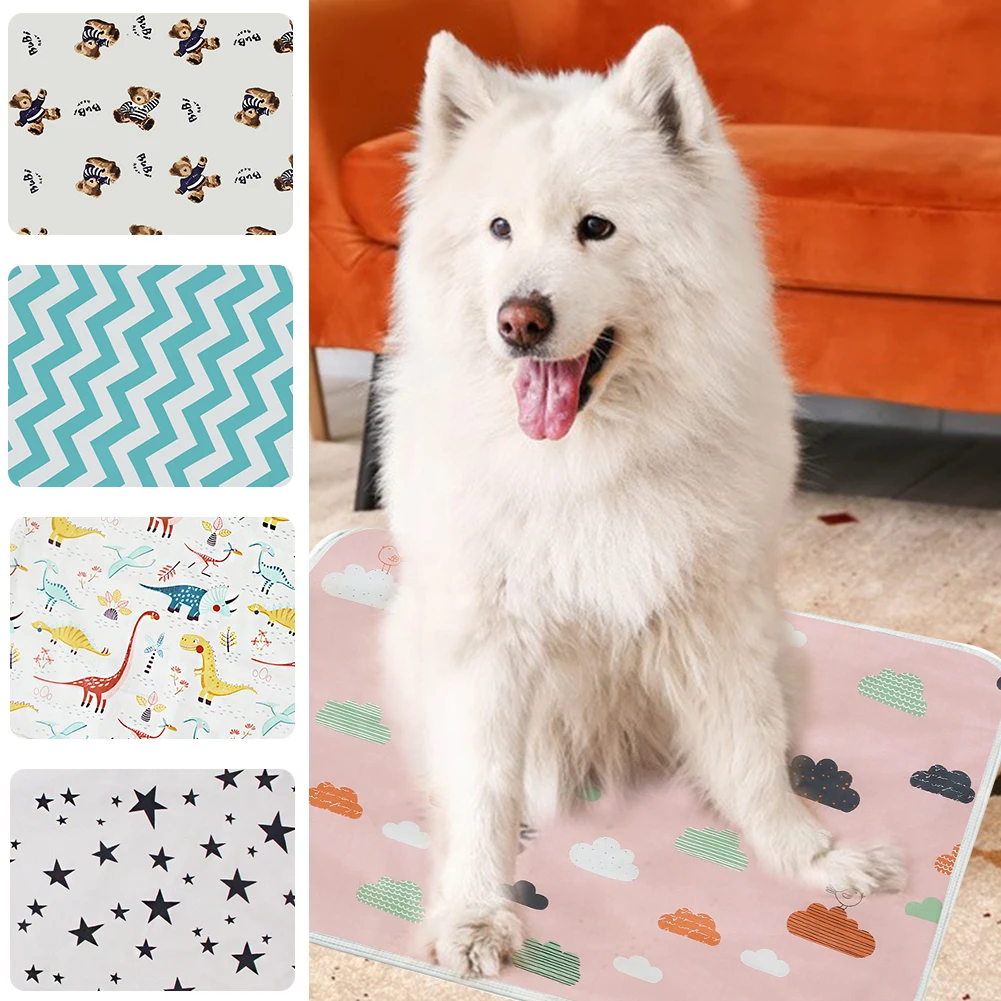 

Подстилка для собак, многоразовые коврики для собак, моющийся коврик для питомцев, поглощающий мочу коврик для дрессировки кошек и щенков, ч...