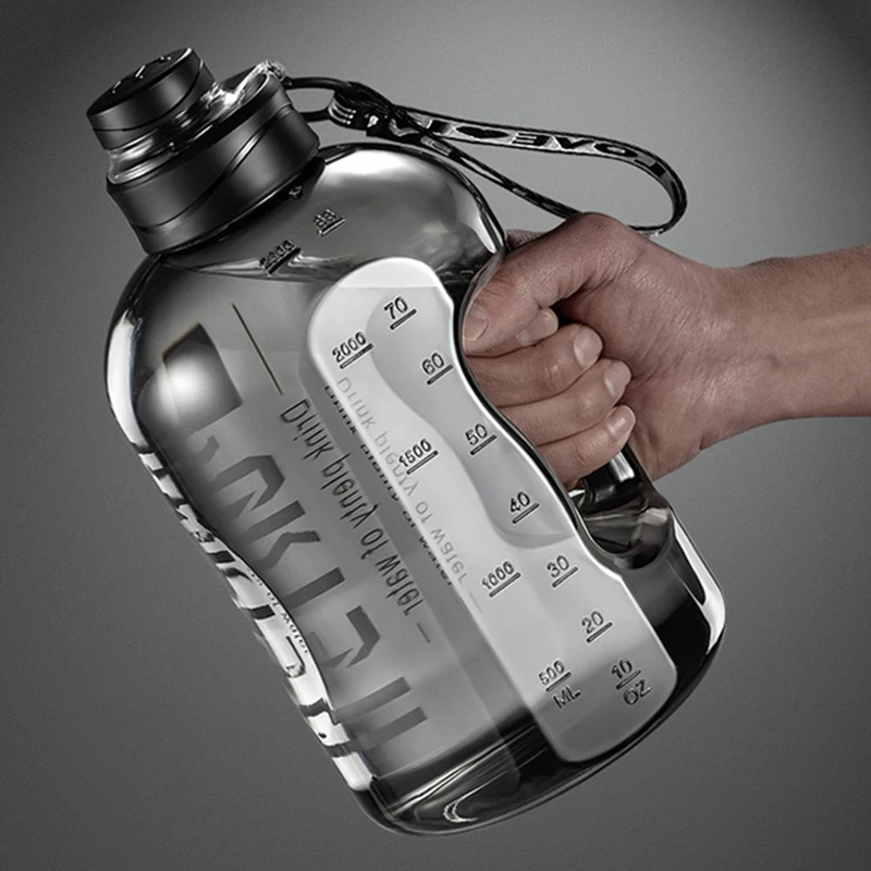 

Спортивная бутылка для воды объемом 2,7 л с соломинкой, Большие Портативные бутылки для путешествий, для тренировок, спортивная чашка для фит...